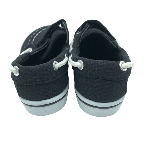 Navig8 Toddler Boys Slip On Sneakers Boat Shoes Canvas Black Size 5 - Picture 3 of 5
